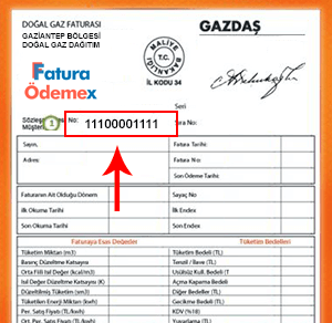 gazdaş gaziantep doğalgaz fatura örneği
